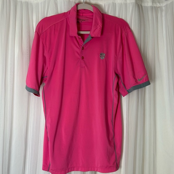 Nike Tour Performance Golf Dri-Fit Pink Polo Shirt - Picture 1 of 5